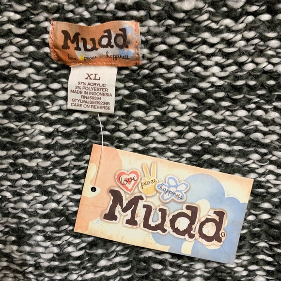 🌺 MUDD Dark Grey Cowl Neck Knit Sweater Tops - Picture 7 of 7